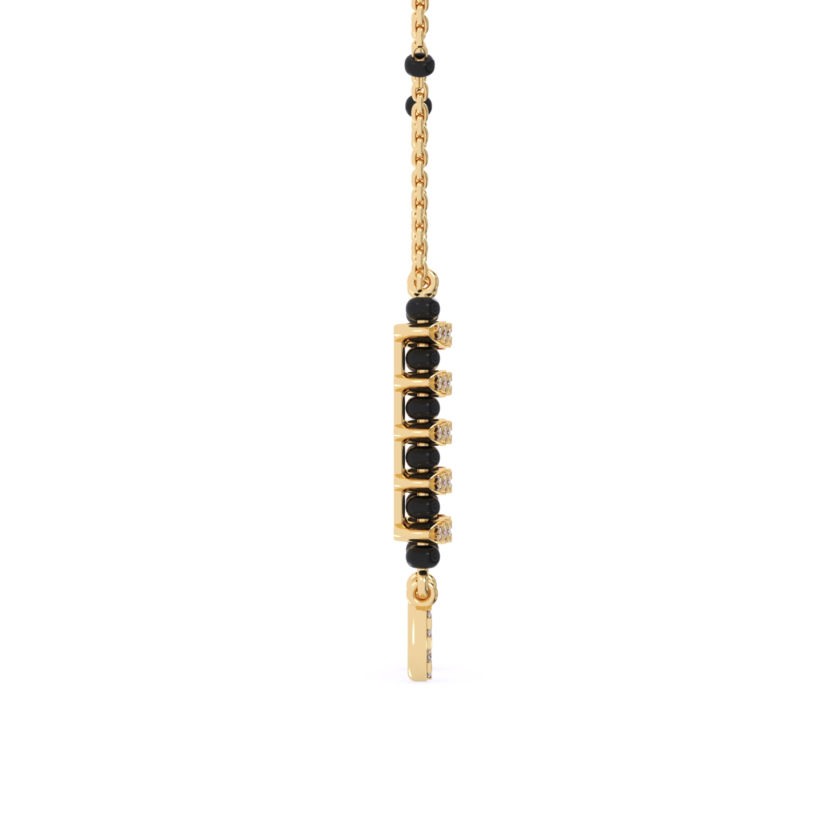 Charming Round Cluster Diamond Mangalsutra